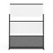 Luxor Expanse Modular Wall Room Divider System - Black Frame - 53" x 48" Starter Wall MW-5348-FWCGWB - alternate 2